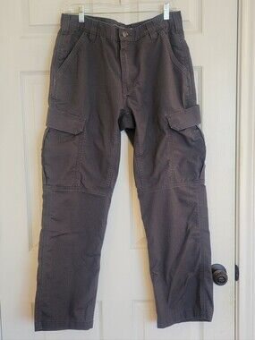 Carhartt Men's Relaxed Fit Ripstop Work Pants Charcoal Grey